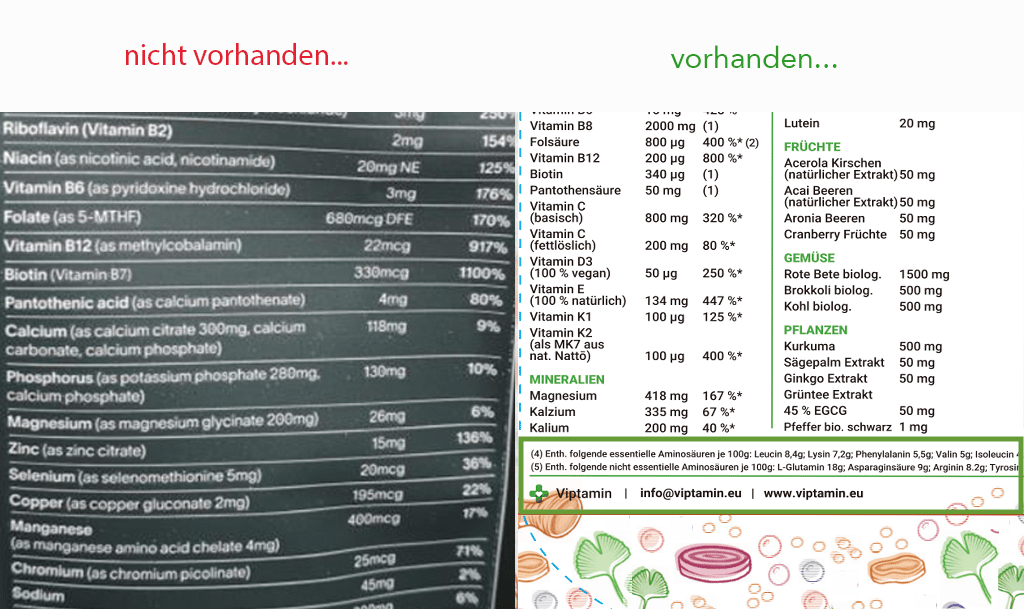 multivitamin with amino acids